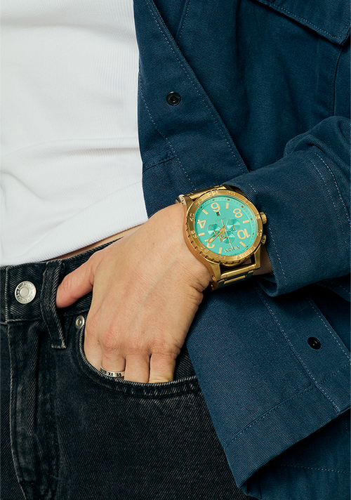 51-30 Chrono - Gold / Turquoise / Gold
