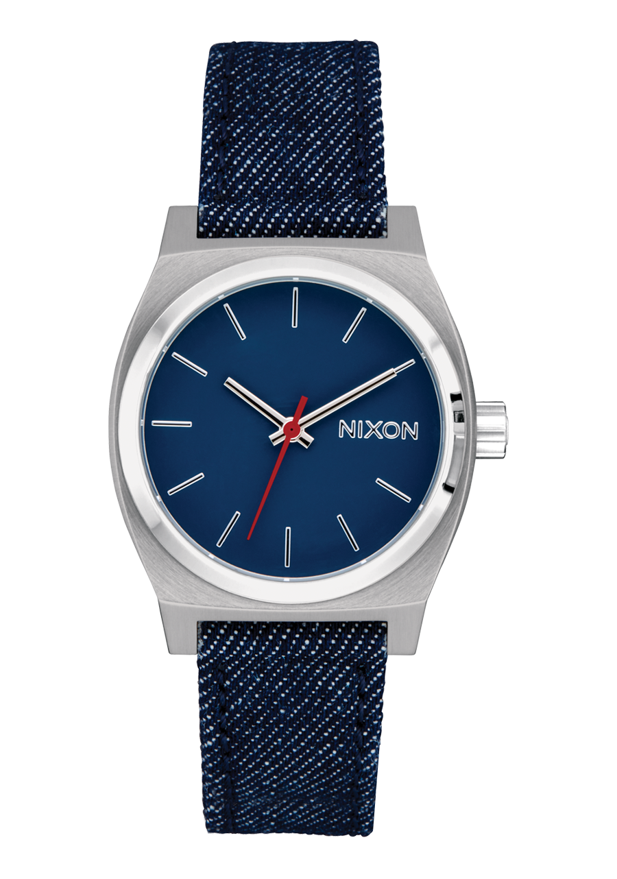 Medium Time Teller Denim - Silver / Indigo / Denim View 1