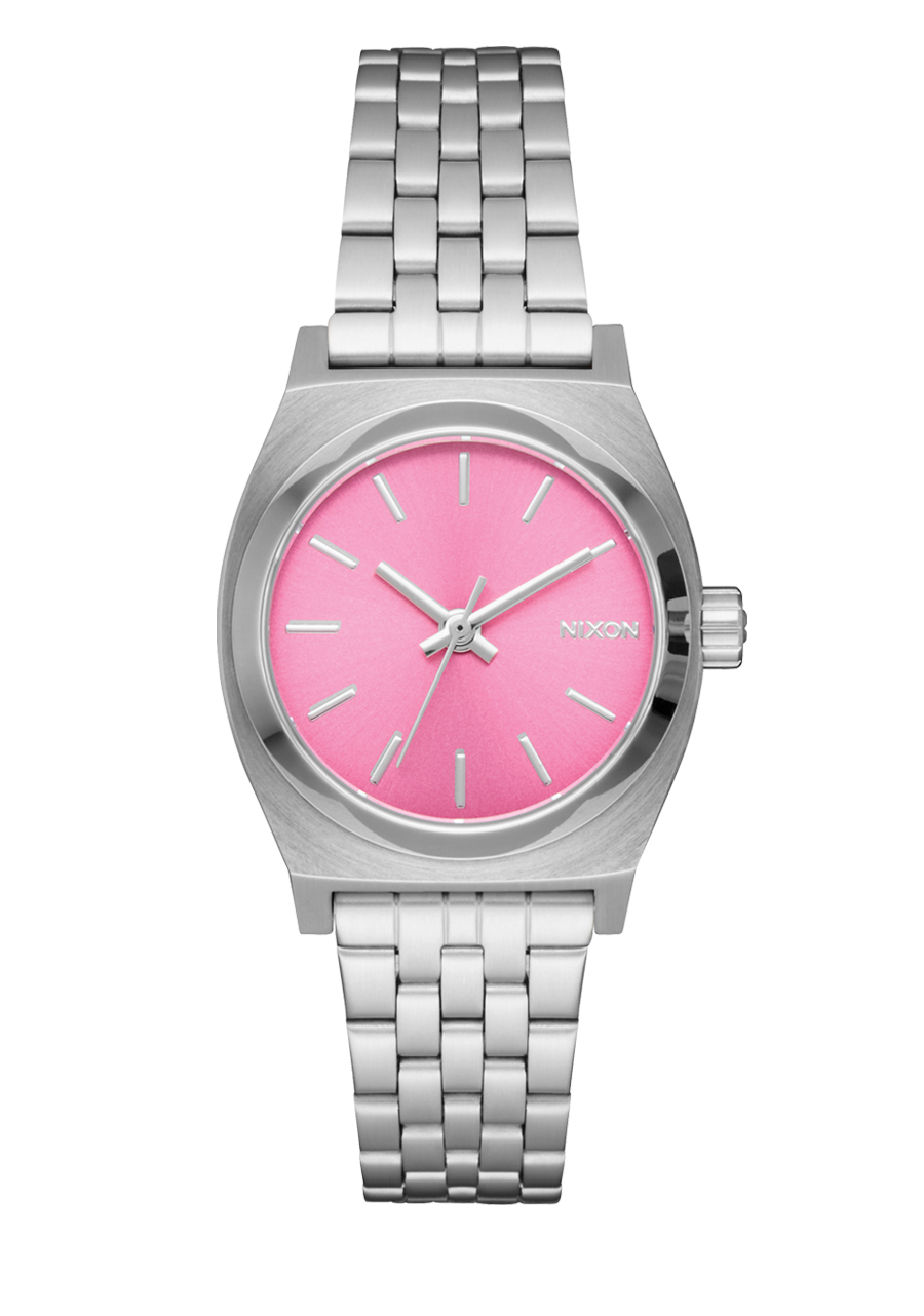 Small Time Teller Watch | Silver / Pink | Women's Stainless Steel