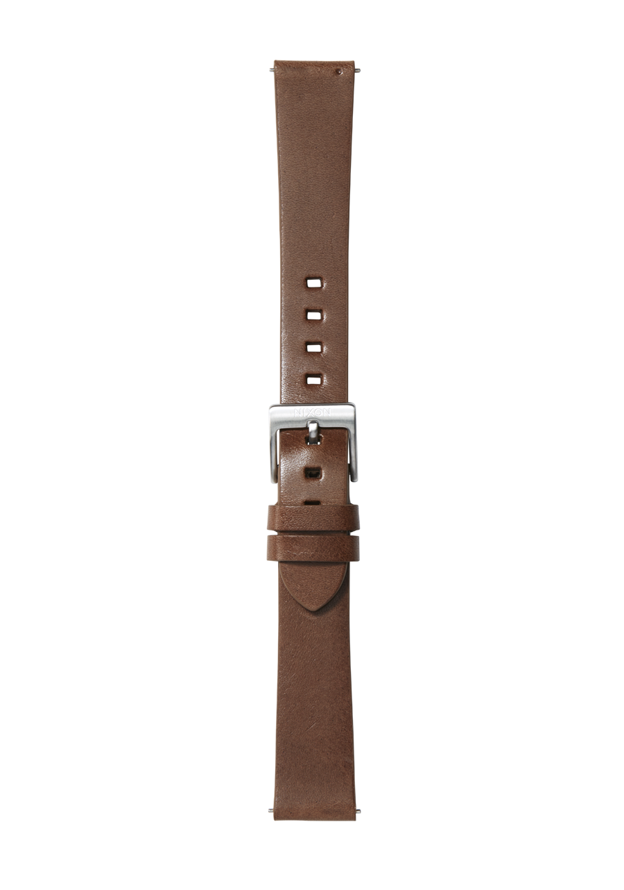 16mm Veg Tanned Leather Band - Vert olive View 2