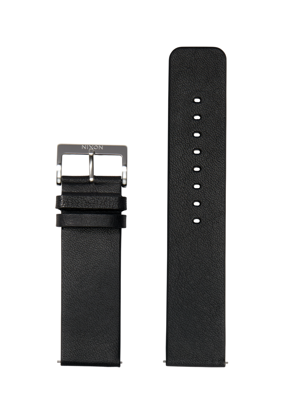 23mm Vegetable Tanned Leather Band | Black – Nixon EU