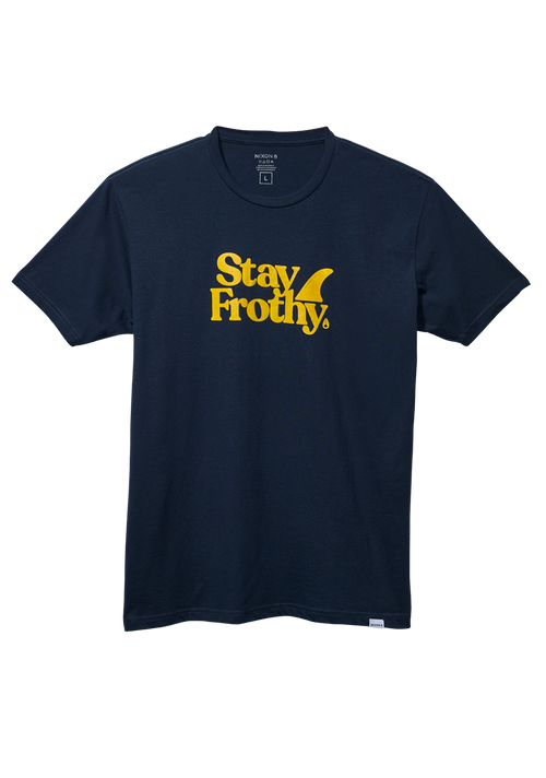 Stay Frothy Repreve® T-Shirt - Navy / Yellow