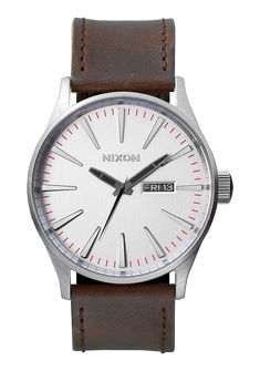 Sentry Leather - Silver / Brown