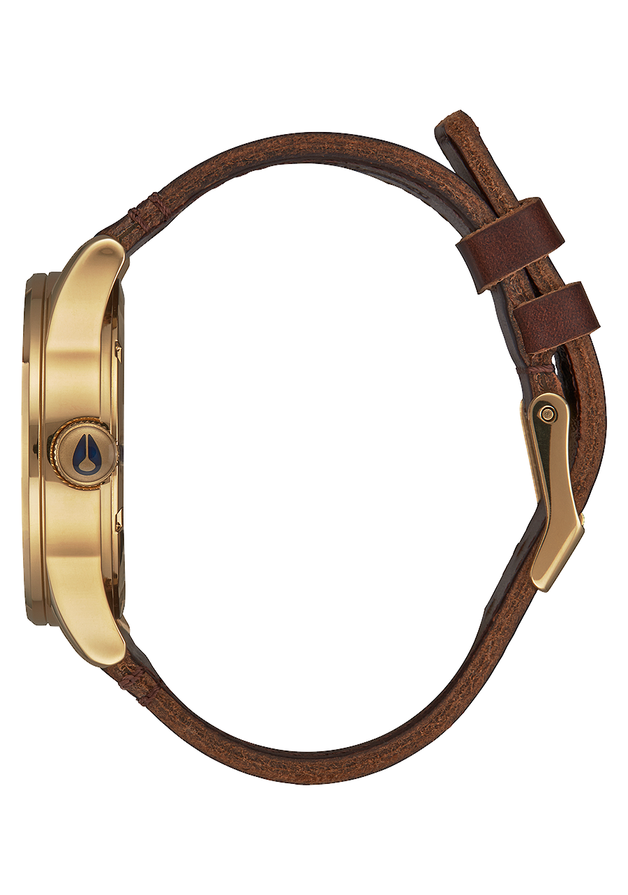 Sentry Leather - Polished Gold / Navy Sunray View 2