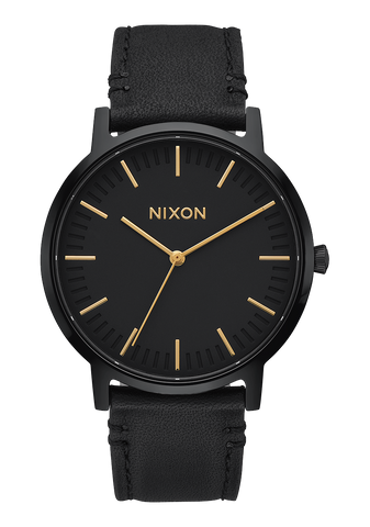 Men's Black Leather Watches