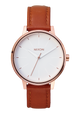 Kensington Leather - Rose Gold / White