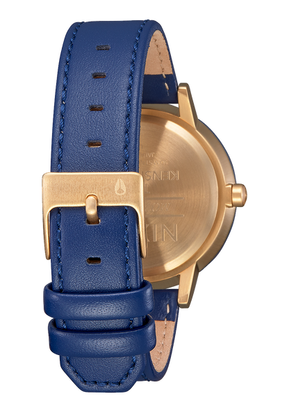 Kensington Leather - Gold / White / Indigo View 3