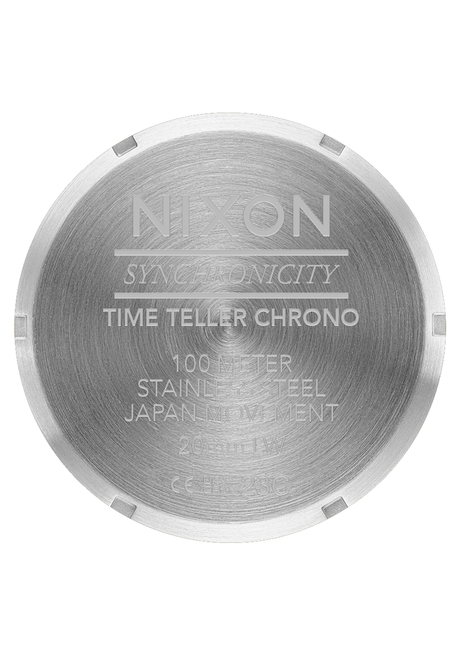Time Teller Chrono Cuir - Argent / Or rose / Noir View 5