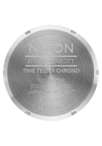 Time Teller Chrono Cuir - Argent / Or rose / Noir View 5