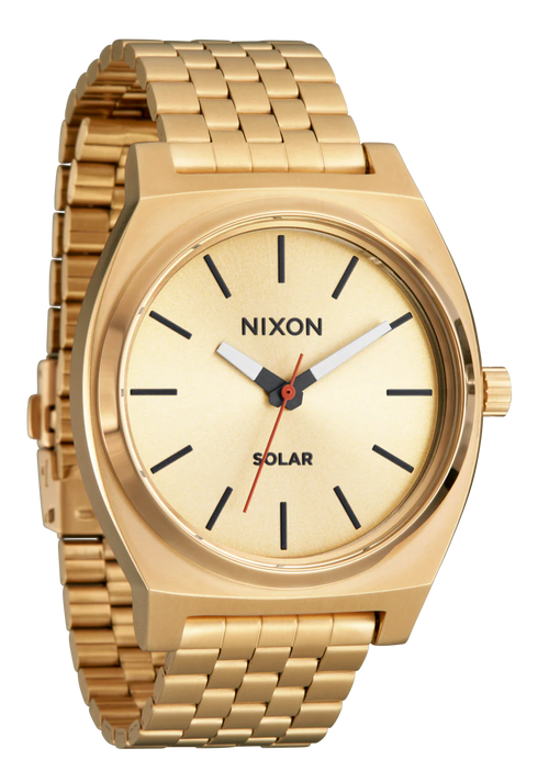 Gold Nixon Time Teller Solar