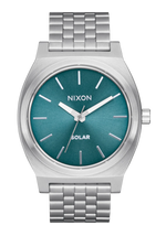 Time Teller Solar - Silver / Dusty Blue Sunray