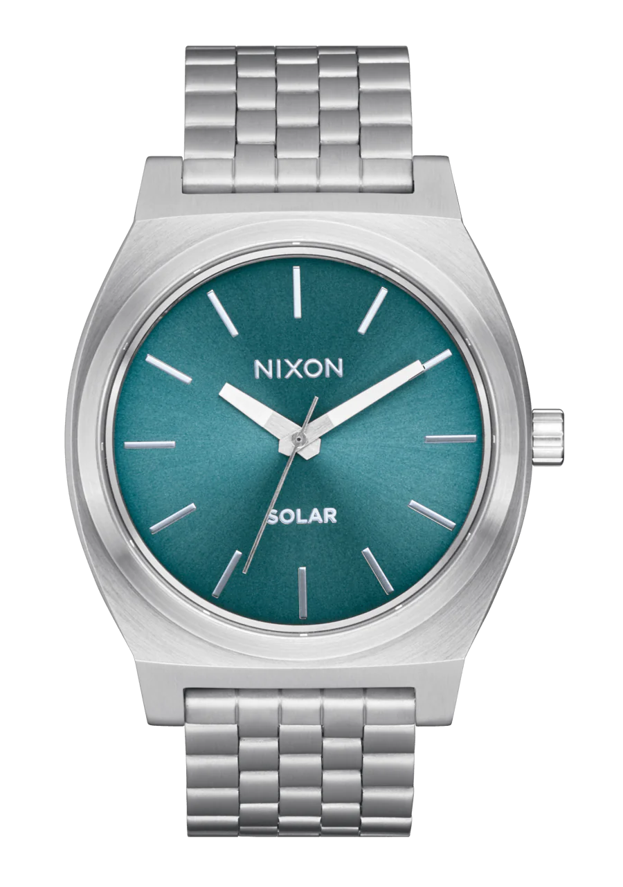 Nixon time clearance teller deluxe silver