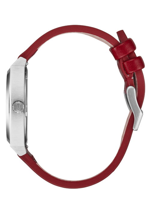 Time Teller Leather - Silver / Egret / Cranberry