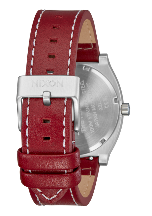 Time Teller Leather - Silver / Egret / Cranberry