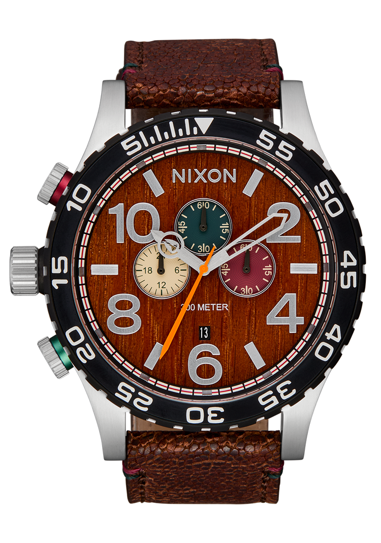 51-30 Chrono Cuir - Argent / Bois de rose / Chocolat