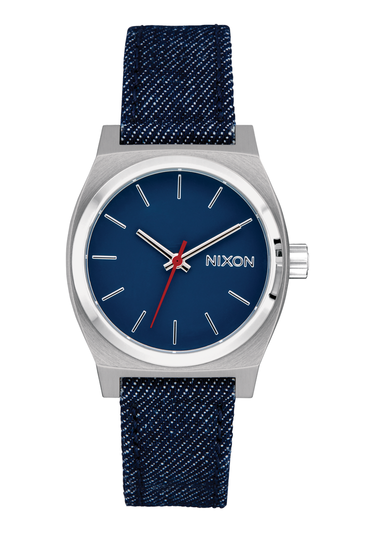 Time Teller Moyen Denim - Argent