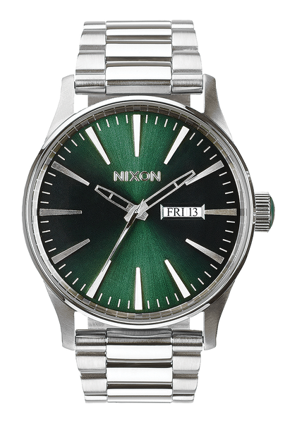 【美品】NIXON SENTRY SS GREEN SUNRAY Sentry Stainless Steel Watch | Green Sunray | Men's Stainless