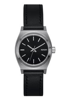 Small Time Teller Leather - Argent / noir