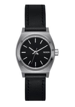 Small Time Teller Leather - Argent / noir