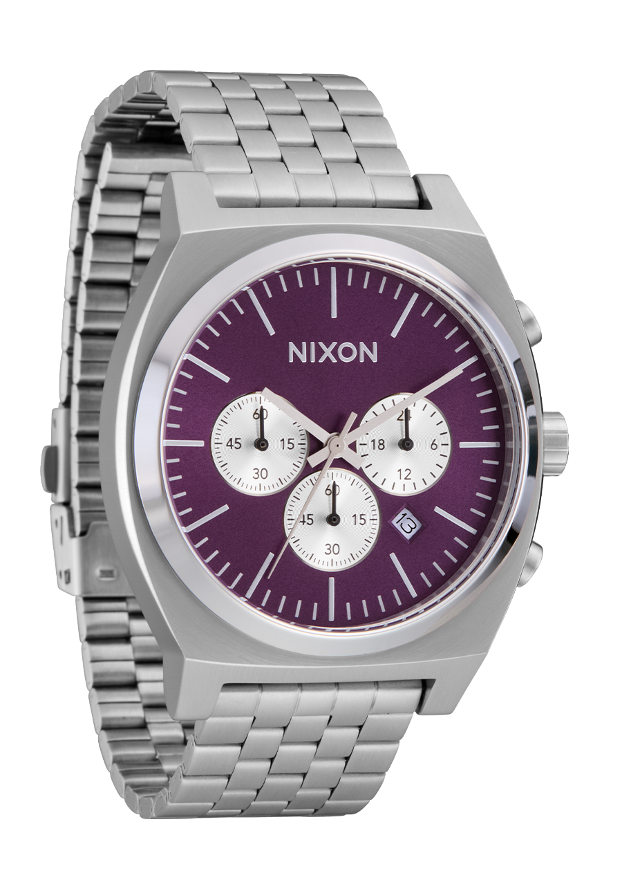 Time Teller Chrono - Silver / Purple Sunray View 2