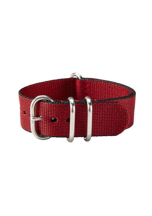 20mm Nylon #TIDE One Piece Band - Rouge / noir