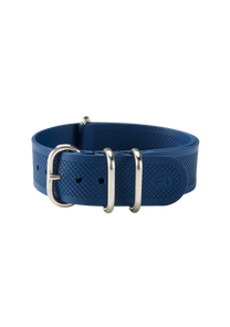 20mm FKM Rubber One Piece Band - Navy / Blue View 2