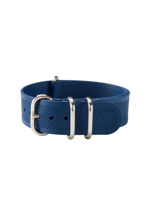 20mm FKM Rubber One Piece Band - Navy / Blue