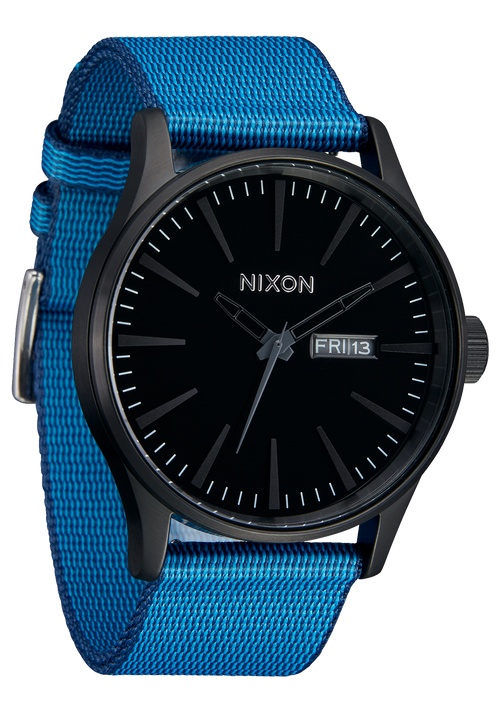 23mm Nylon #TIDE Band - Bleu marine / noir