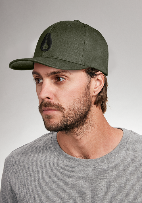 Deep Down Flexfit Athletic Fit Hat - Dark Olive