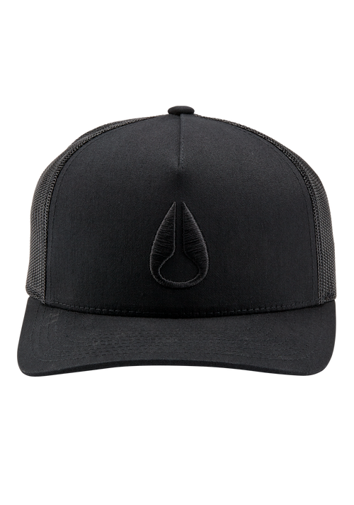 Iconed Trucker Hat - Black / Black