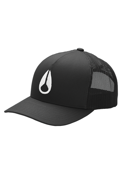 Iconed Trucker Hat - Black / White View 1