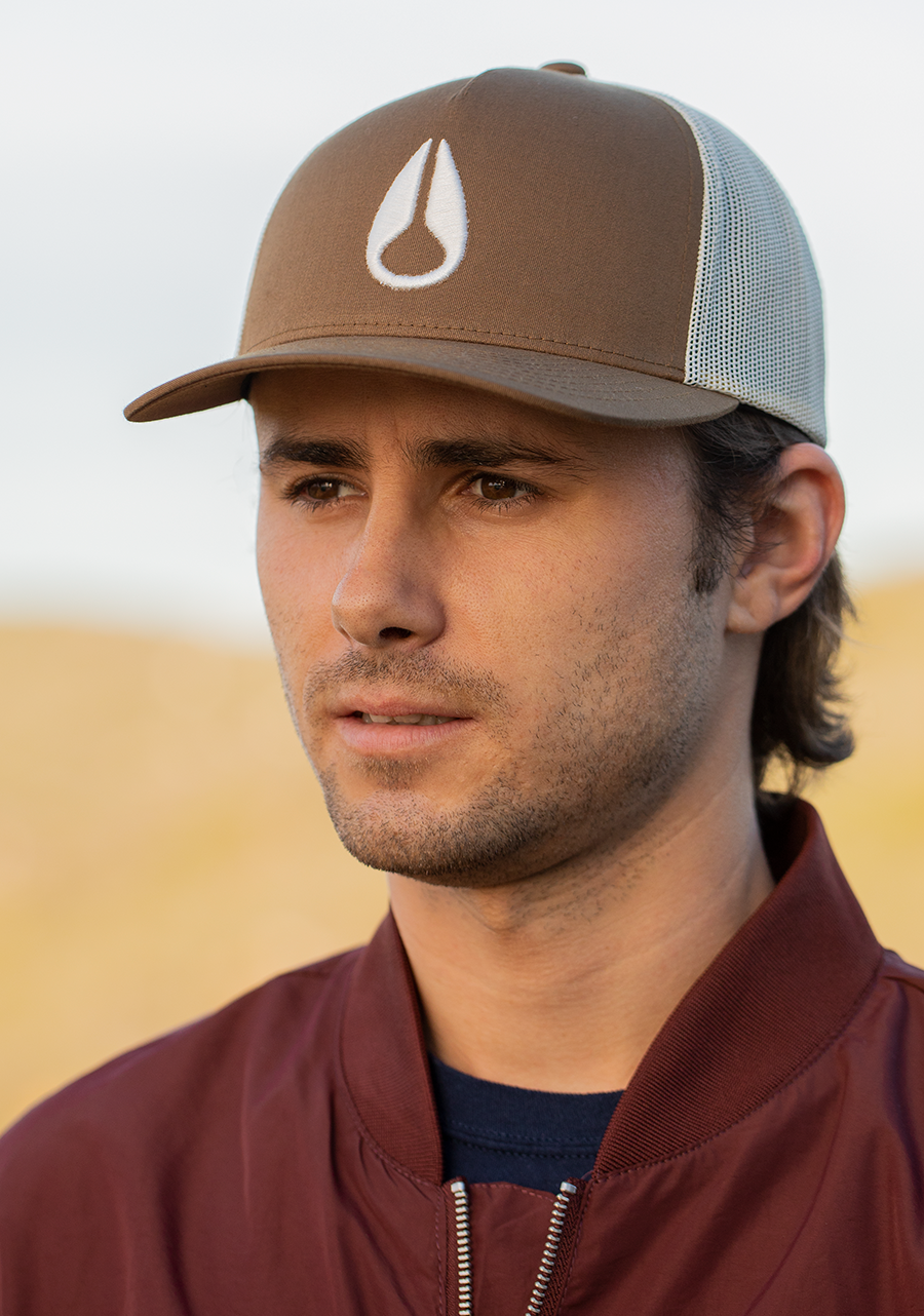 Casquette de camionneur à Iconed - Marron / Blanc cassé