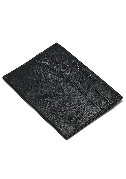 Flaco Leather Card Wallet - Black