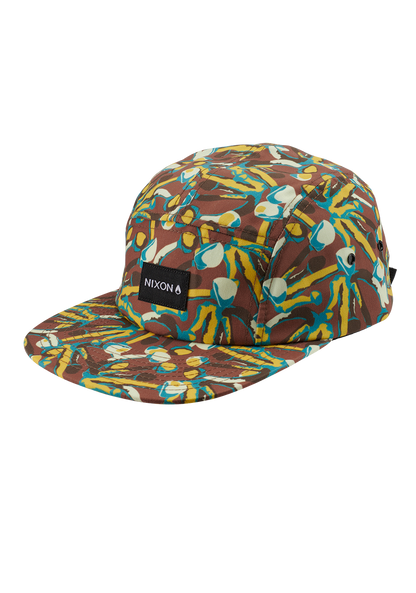 Mikey 5 Panel Hat - Brown / Multi View 1