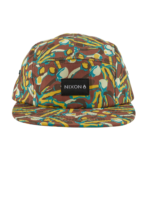 Mikey 5 Panel Hat - Brown / Multi