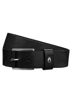 Americana Leather Belt - Black / Silver