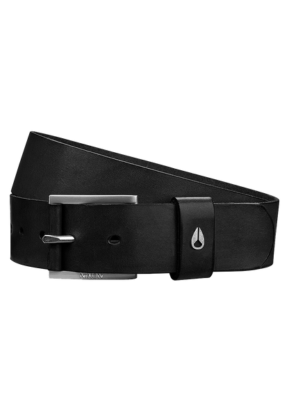 Americana Leather Belt - Black / Silver View 1