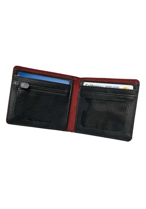 Showdown R Bi-Fold Zip Wallet - Burgundy