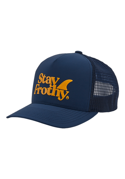 Frothy Snapback Hat - Midnight Blue / Dark Yellow View 1