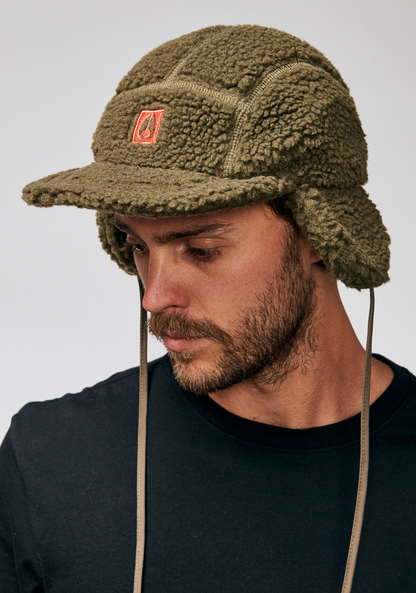 Casquette avec cache-oreilles Babs - Vert olive View 3