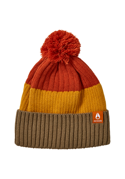 Schrader Pom Beanie - Vintage Orange Multi View 1