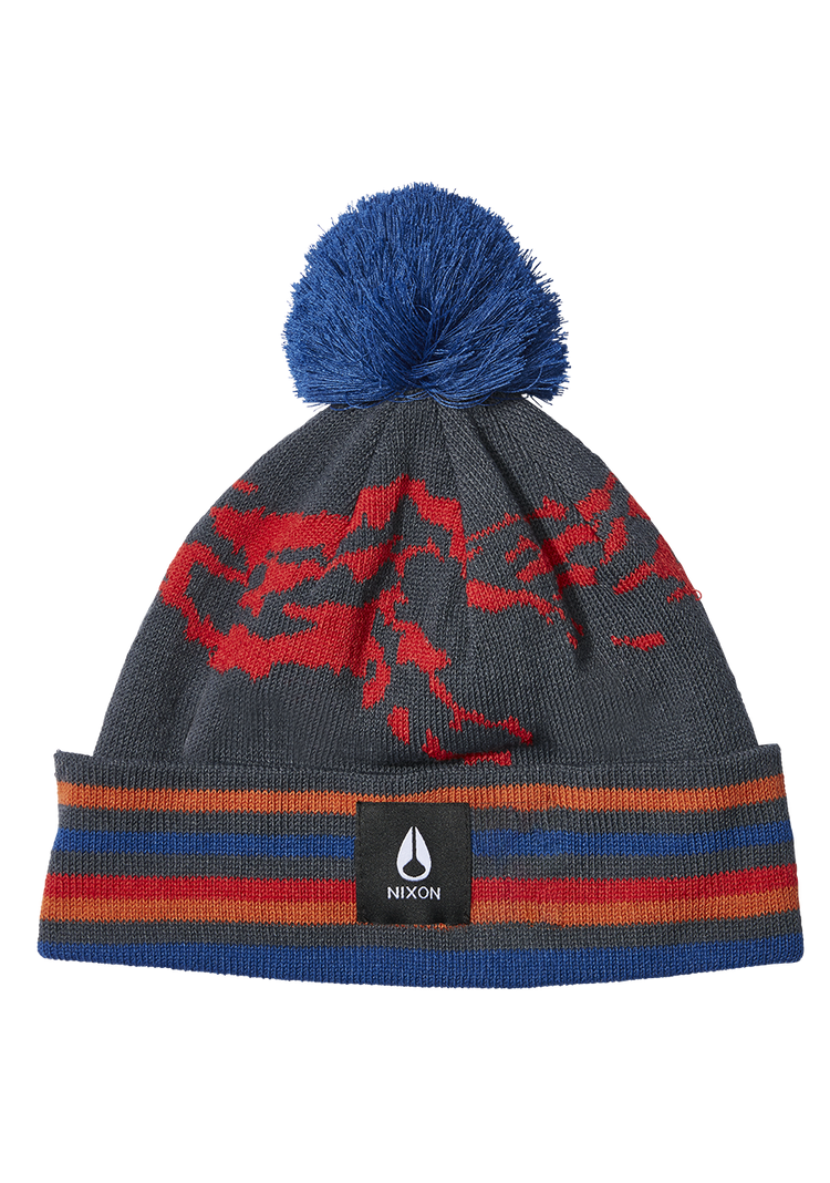 Ridge Pom Beanie - Navy / Multi