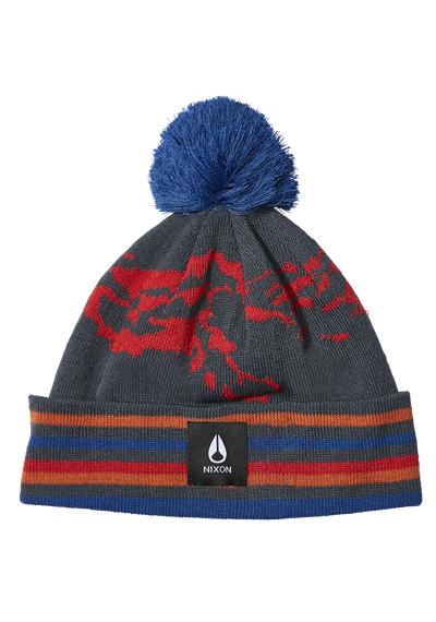 Ridge Pom Beanie - Bleu marine / multicolore