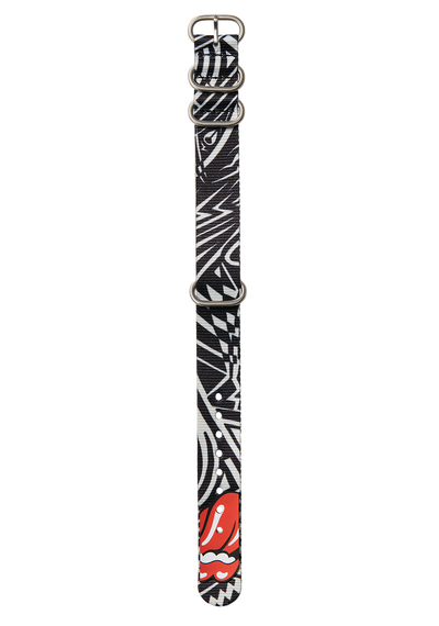 Rolling Stones 20mm Recycled One Piece Band - Noir / gris