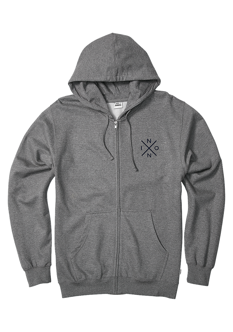 Sweat à capuche zippé intégral Spot - Gris chiné foncé