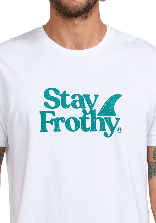 Stay Frothy Repreve® T-Shirt - White / Sage